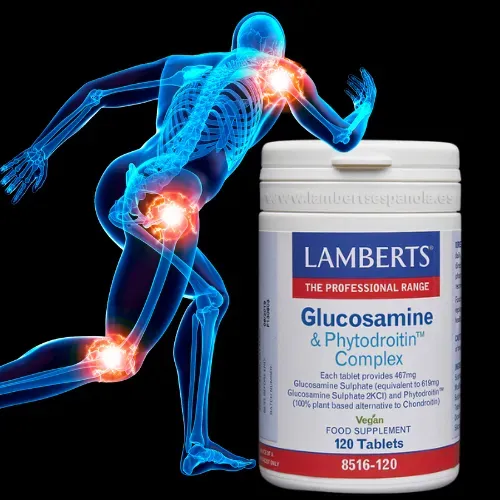 Complejo de Glucosamina 467 mg y Condroitina 110 mg Lamberts en comprimidos Suplemento Complejo de Glucosamina 467 mg y Condroitina 110 mg Lamberts en comprimidos