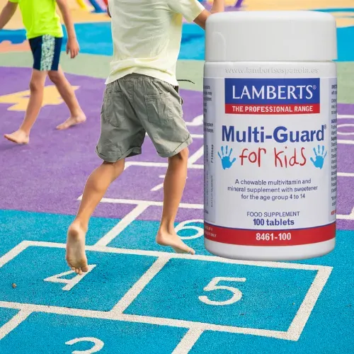 Multi-Guard for Kids Vitaminas y Minerales Lamberts en comprimidos Suplemento Multi-Guard for Kids de Lamberts con vitaminas y minerales para niños en comprimidos masticables