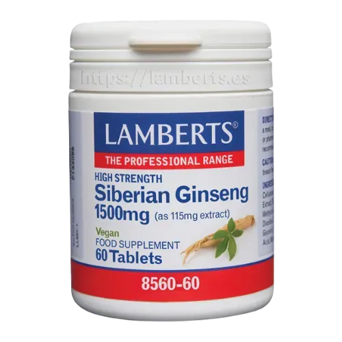 Ginseng Siberiano 1500 mg como extracto estandarizado