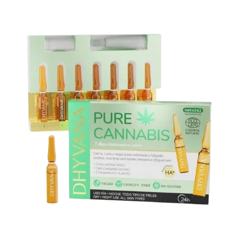 Sérum para pieles sensibles con rojeces en ampollas de cannabis – calma y alivia naturalmente