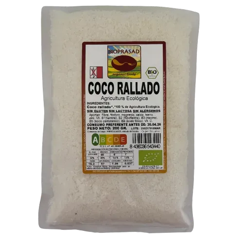 Coco Rallado Fino Bio 200Gr