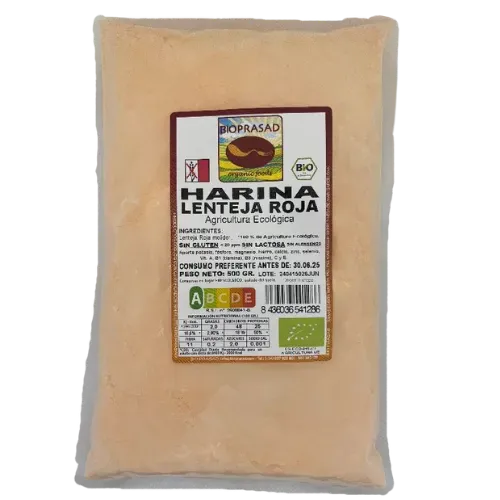 Harina de Lenteja Roja Bio 500Gr