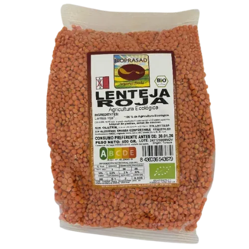 Lentejas Rojas Bio 500Gr