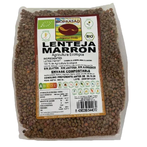 Lenteja Marrón Bio 500Gr