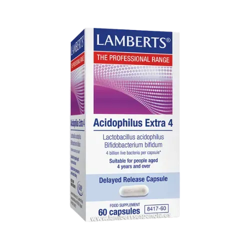 Acidophilus Extra 4 60 cáps. 4000 millones de bacterias amigas - Probiótico