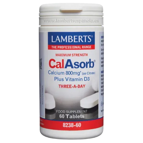 CalAsorb con Calcio 800 mg como Citrato y Vitamina D3