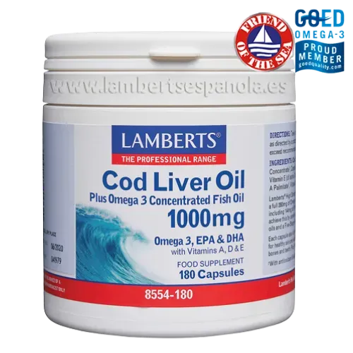 Aceite de Hígado de Bacalao 1000 mg en forma de triglicéridos.