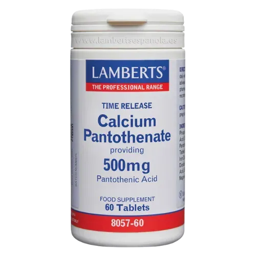 Acido Pantotenico o Vitamina B5 como Pantotenato de Calcio 500 mg