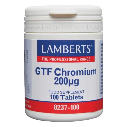 Cromo GTF 200 mcg como Picolinato. Una al Día