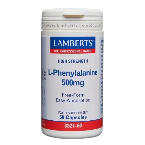 L-Fenilalanina 500 mg en forma libre.
