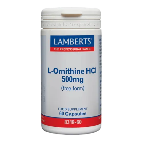 L-Ornitina 500 mg en forma libre.