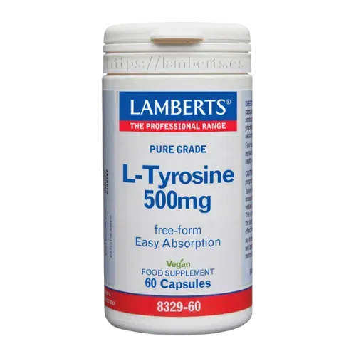 L-Tirosina 500 mg en forma libre.