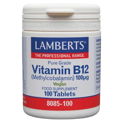 Vitamina B12 100 mcg en forma de Metilcobalamina. Grado puro.