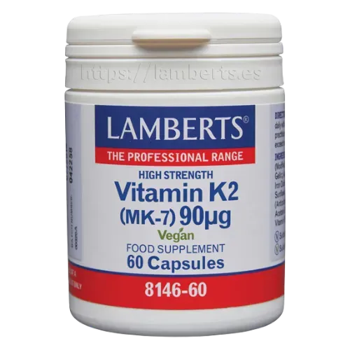 Vitamina K2 90 mcg como Menaquinona-7 (MK-7)