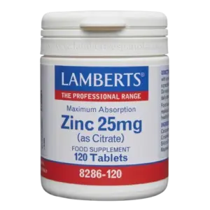 zinc 25mg en forma de citrato de lamberts