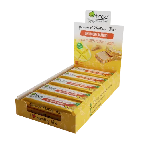 Caja de 10 Barritas Naturales de Proteína Mango - CAD 06/03/2026