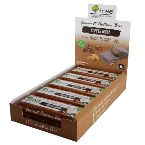 Caja de 10 Barritas Naturales de Proteína Café Mokka - CAD 28/02/2026