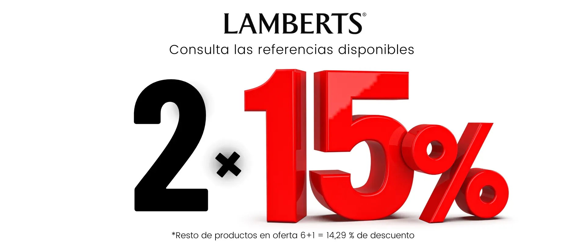 promociones lamberts 2x15. Cn holistica, distribuidor para Canarias