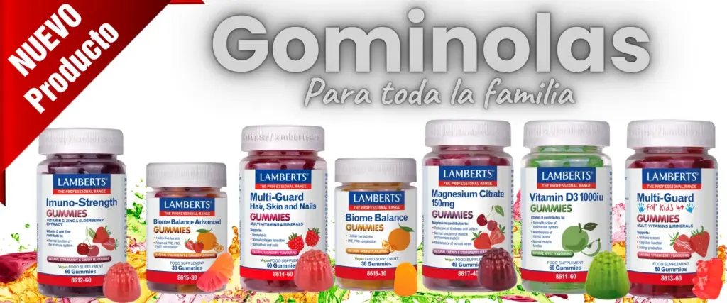 Suplementos Alimenticios Lamberts en formato Gominola. Cn Holistica, distribuidor en toda Canarias