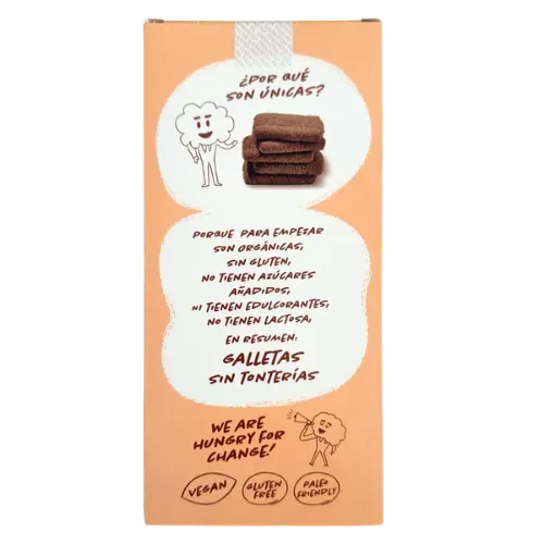 Galletas Natruly de cacao y naranja Bio 125g sin gluten y sin azúcar añadido