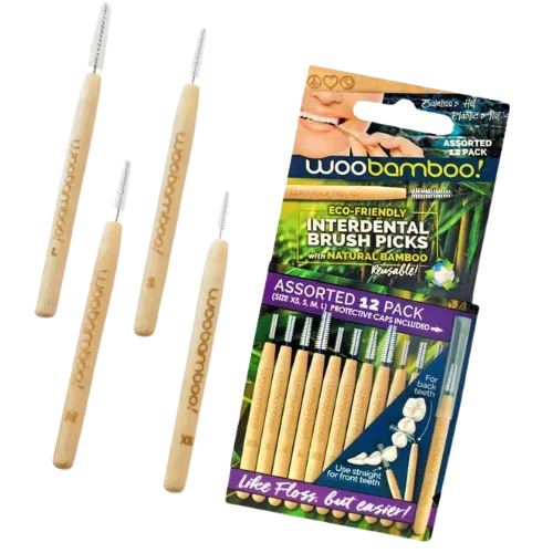 Cepillos interdentales de bambú (Surtidos S/M/L/XL) – 12 uds