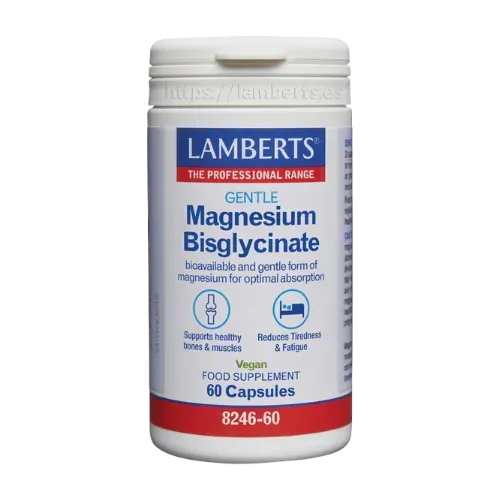 Magnesio Bisglicinato Lamberts en cápsulas