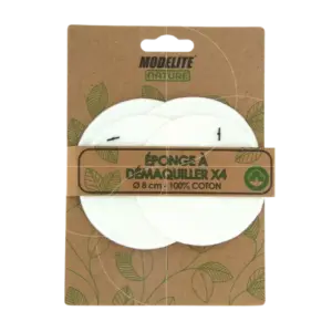 Esponjas desmaquillantes de algodón
