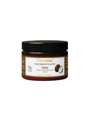 Aceite vegetal de coco bio Florame 125 ml, imagen original del envase