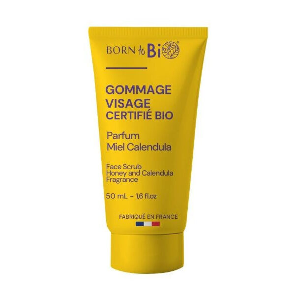 Exfoliante facial de miel y caléndula para piel sensible Born to Bio 50 ml